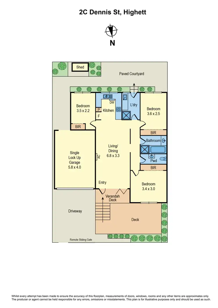Floorplan of Homely unit listing, 2C Dennis Street, Highett VIC 3190