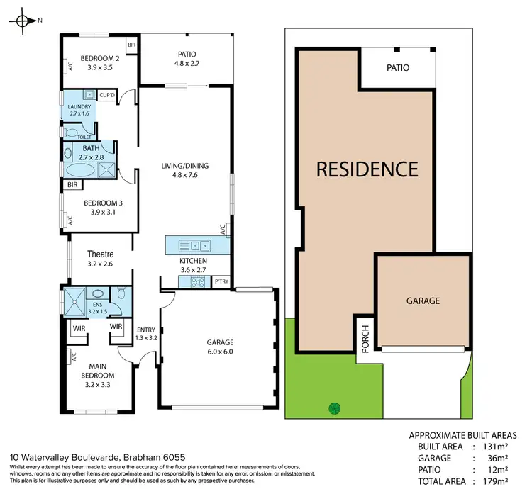 Floorplan of Homely house listing, 10 Watervalley Boulevard, Brabham WA 6055