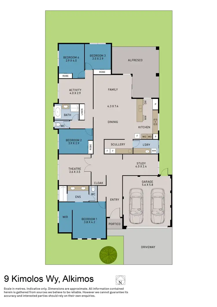Floorplan of Homely house listing, 9 Kimolos Way, Alkimos WA 6038