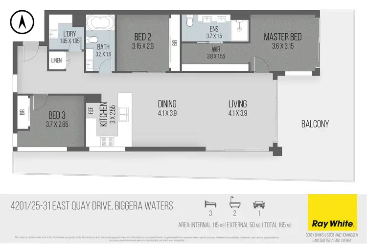 Floorplan of Homely apartment listing, 4201/25-31 East Quay Drive, Biggera Waters QLD 4216