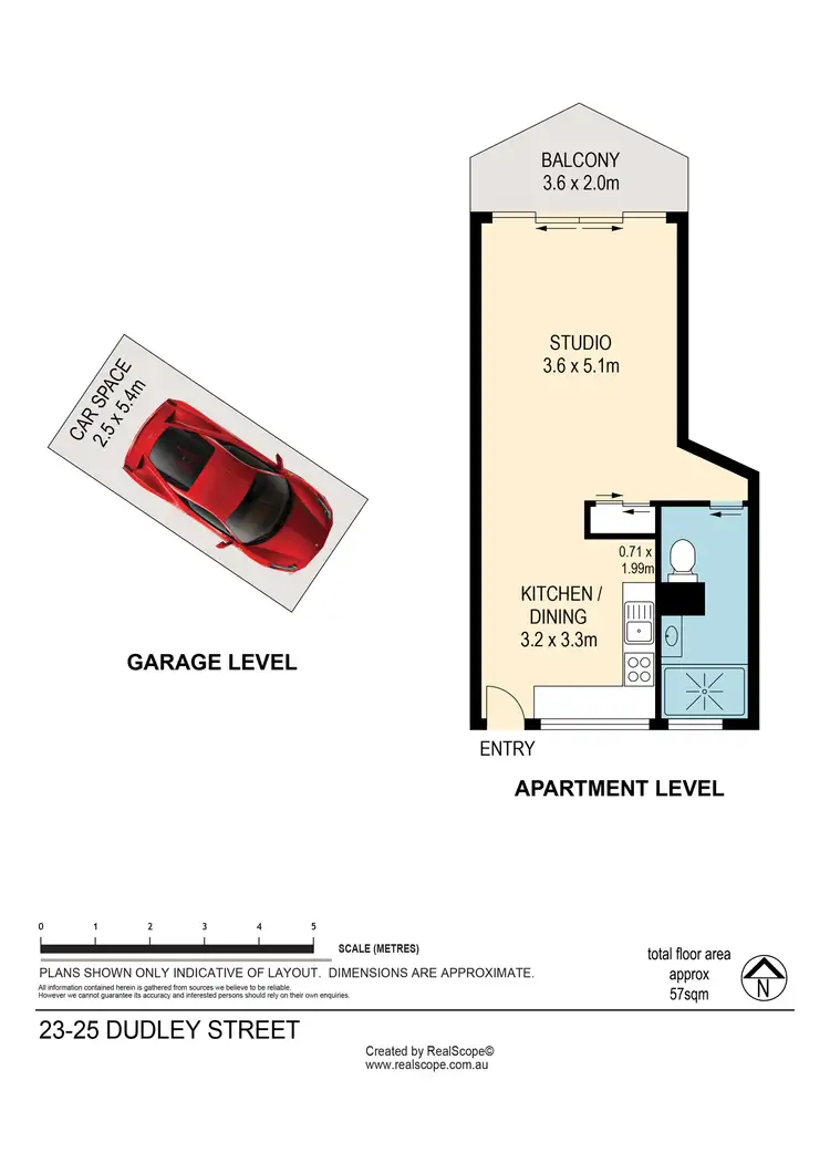 Floorplan of Homely unit listing, 23/25 Dudley Street, Highgate Hill QLD 4101