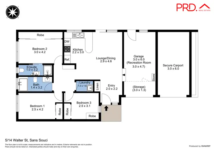 Floorplan of Homely villa listing, 5/14 Walter Street South, Sans Souci NSW 2219