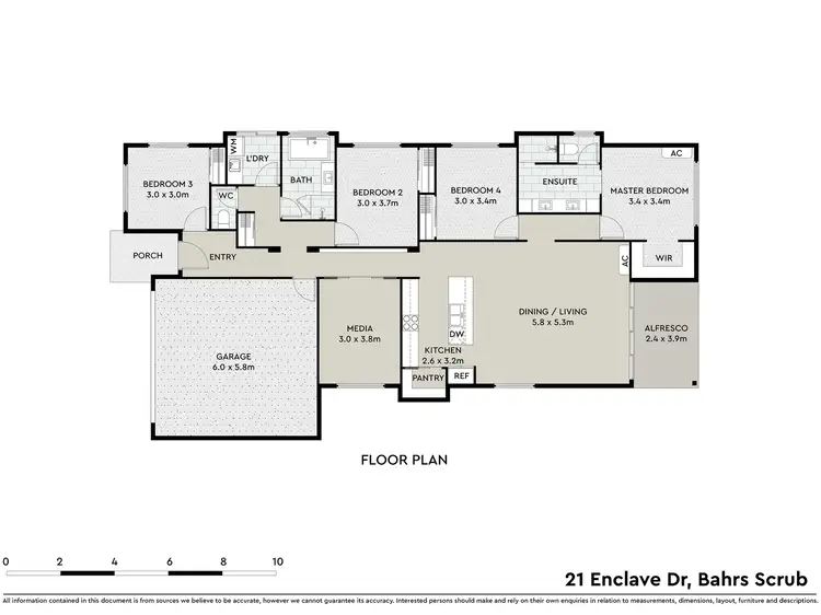 Floorplan of Homely house listing, 21 Enclave Drive, Bahrs Scrub QLD 4207