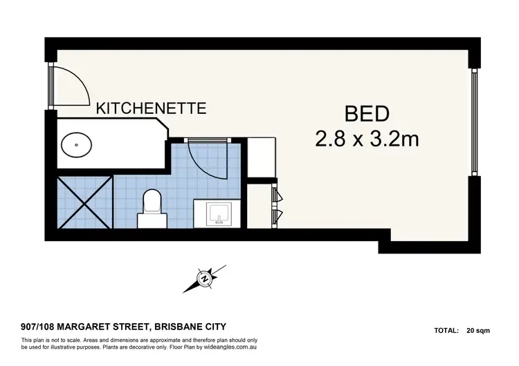 Floorplan of Homely apartment listing, 907/108 Margaret Street, Brisbane City QLD 4000