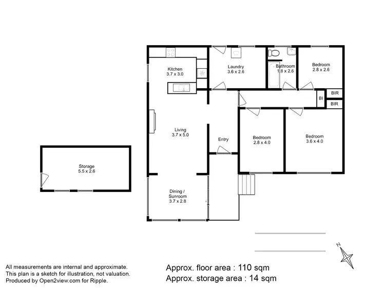 Floorplan of Homely house listing, 76 Karoola Road, Lindisfarne TAS 7015