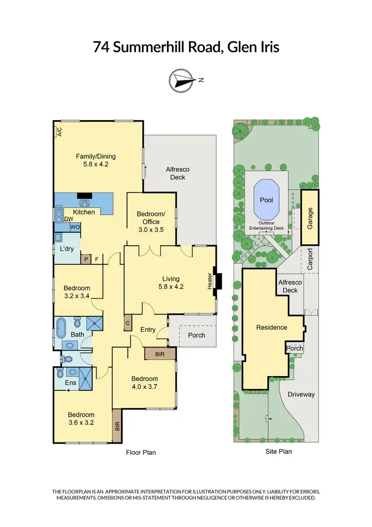Floorplan of Homely house listing, 74 Summerhill Road, Glen Iris VIC 3146