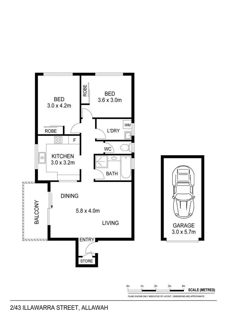 Floorplan of Homely unit listing, 2/43 Illawarra Street, Allawah NSW 2218