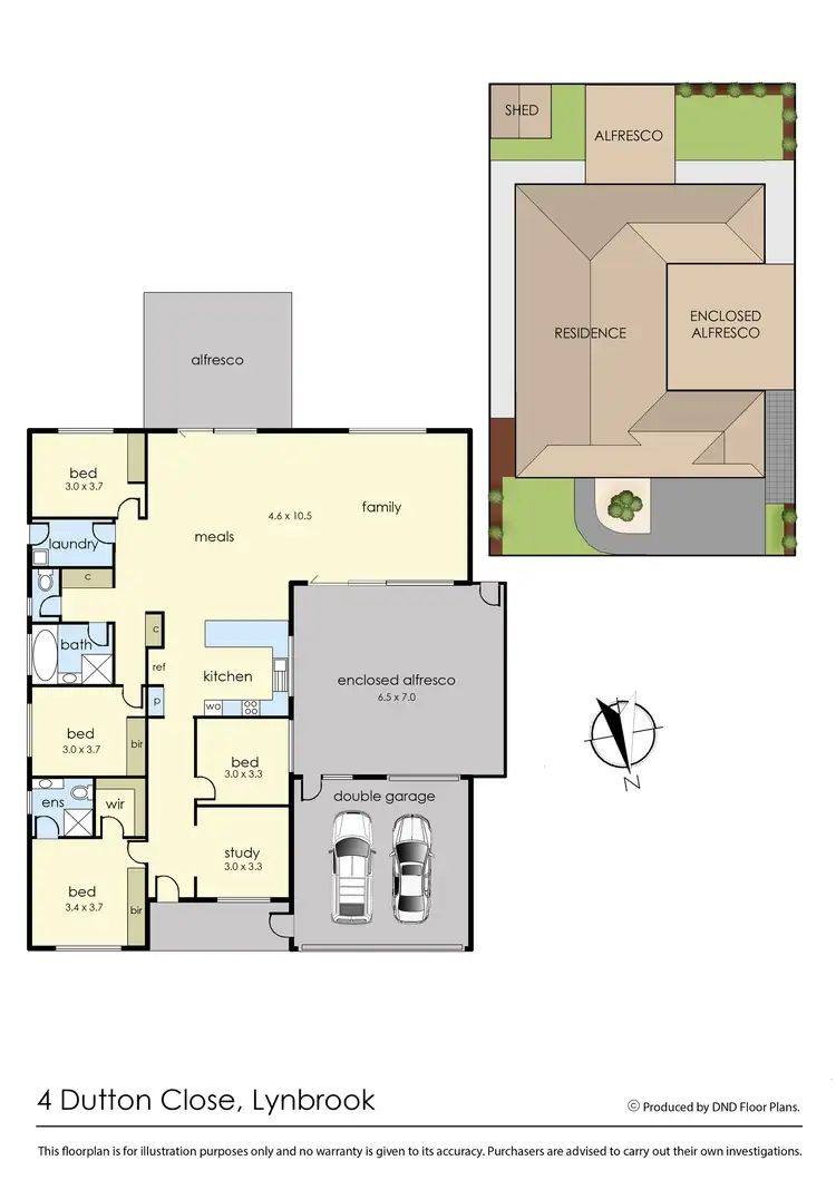 Floorplan of Homely house listing, 4 Dutton Close, Lynbrook VIC 3975