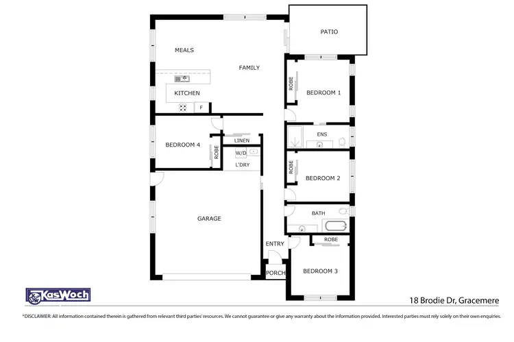 Floorplan of Homely house listing, 18 BRODIE DRIVE, Gracemere QLD 4702