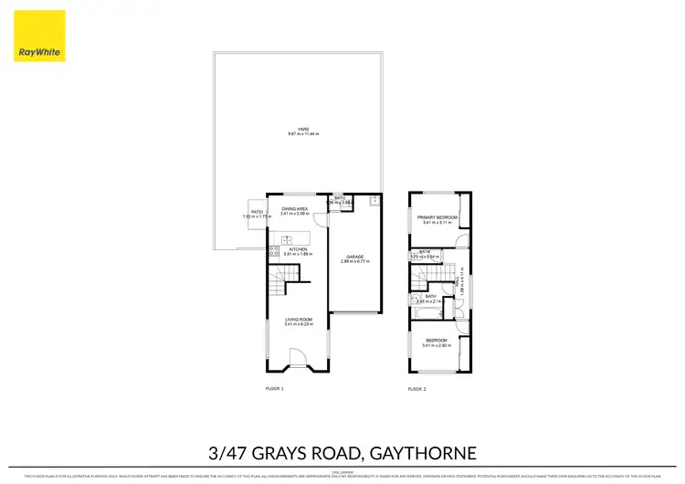 Floorplan of Homely townhouse listing, 3/47 Grays Road, Gaythorne QLD 4051