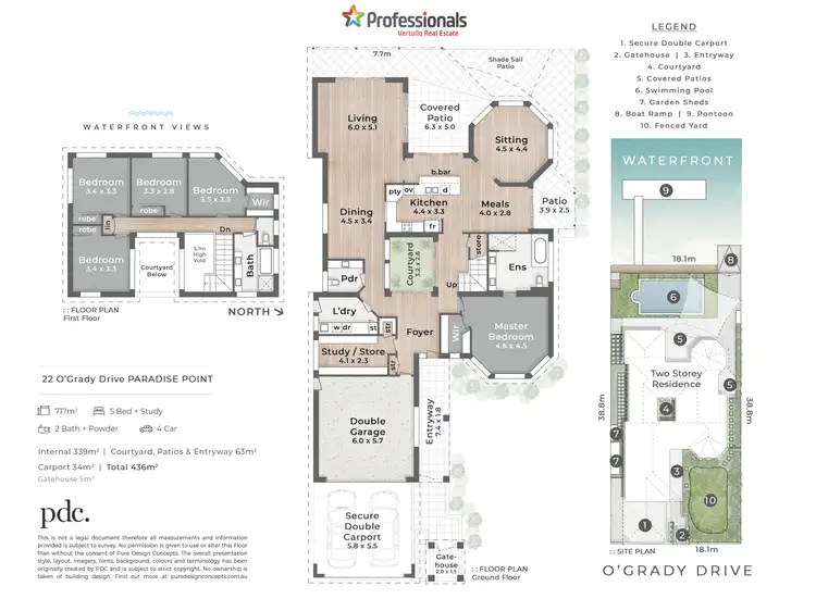 Floorplan of Homely house listing, 22 O'Grady Drive, Paradise Point QLD 4216
