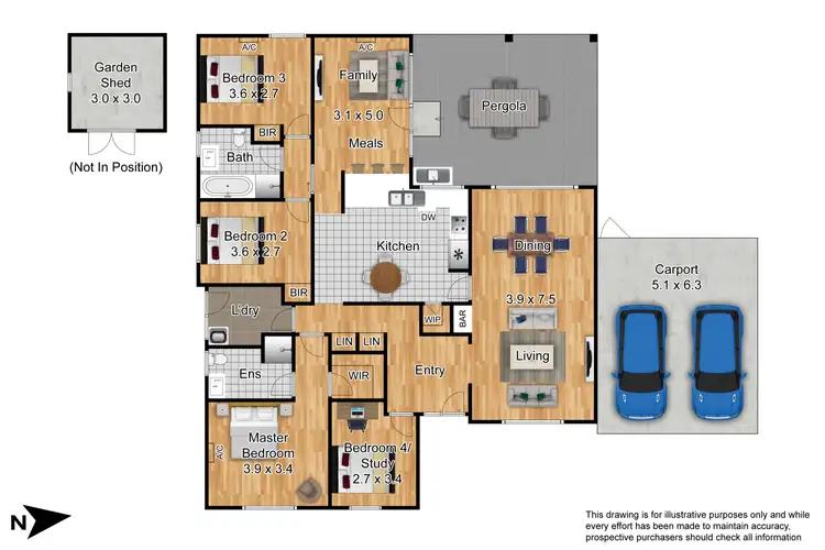 Floorplan of Homely house listing, 32 Admirala Avenue, Dandenong North VIC 3175