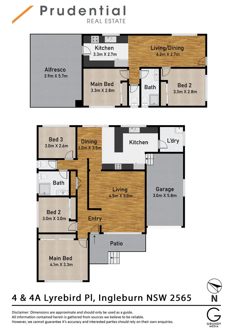 Floorplan of Homely house listing, 4 & 4A Lyrebird Place, Ingleburn NSW 2565