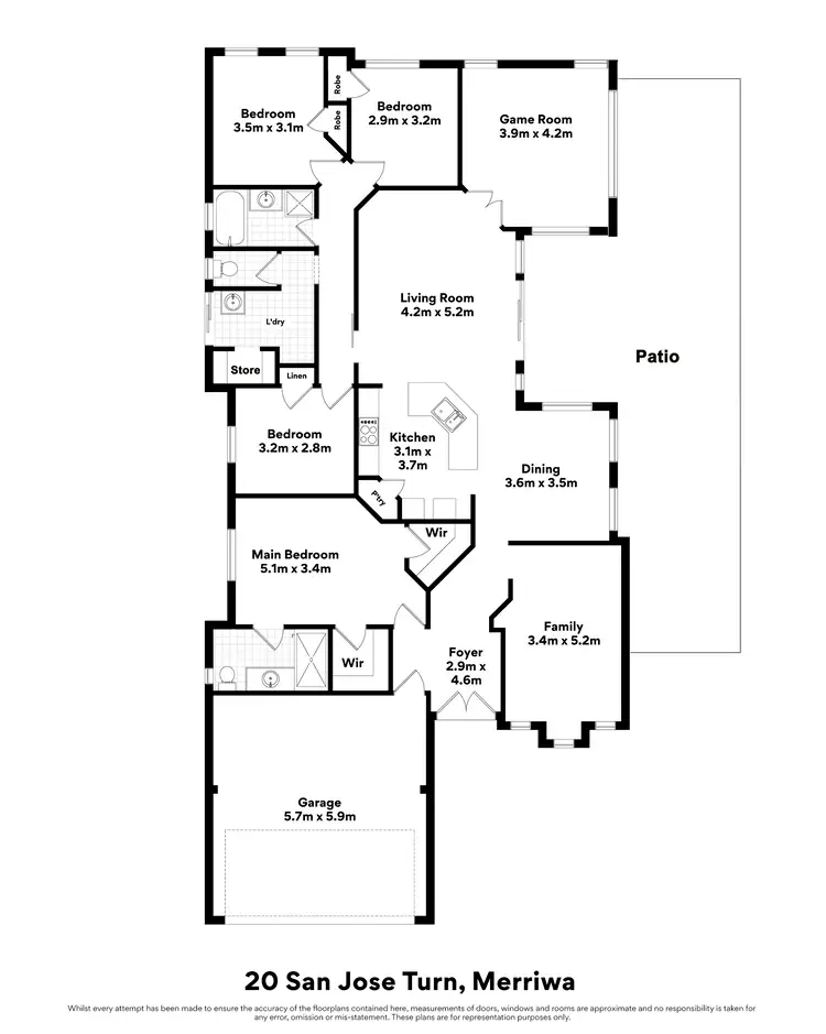 Floorplan of Homely house listing, 20 San Jose Turn, Merriwa WA 6030