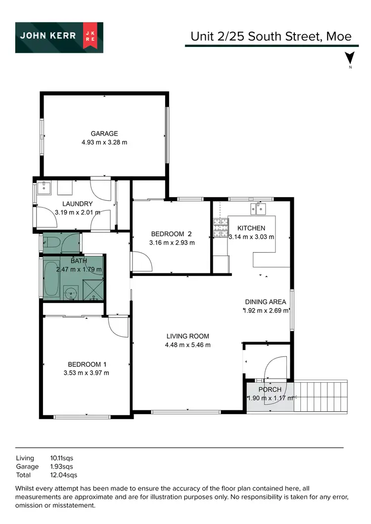 Floorplan of Homely unit listing, 2/25A South Street, Moe VIC 3825