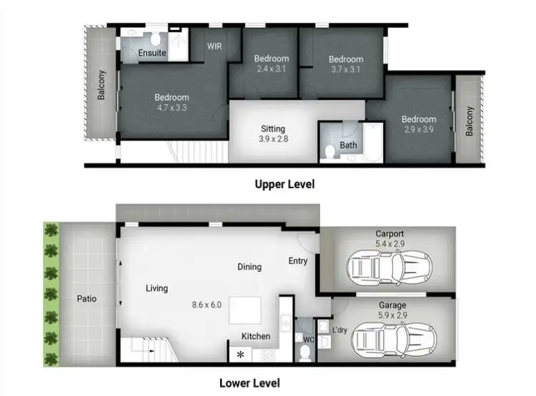 Floorplan of Homely townhouse listing, 4/79 Macadie Way, Merrimac QLD 4226