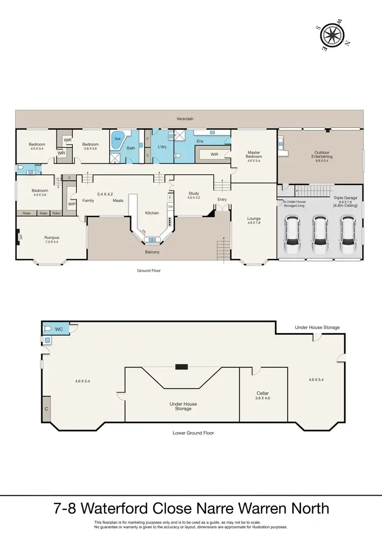 Floorplan of Homely house listing, 7-8 Waterford Close, Narre Warren North VIC 3804