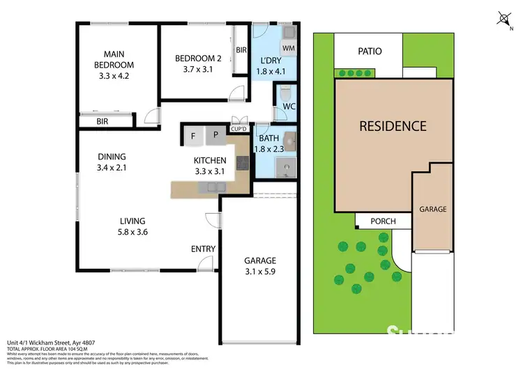Floorplan of Homely unit listing, 4/1 Wickham Street, Ayr QLD 4807