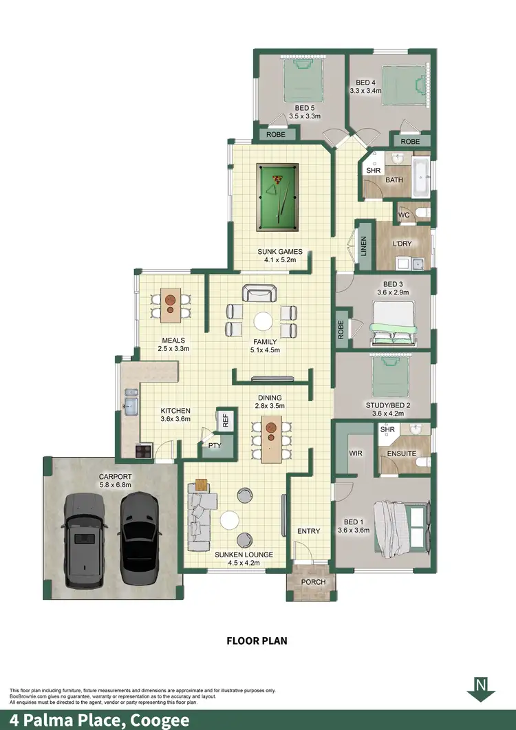 Floorplan of Homely house listing, 4 Palma Place, Coogee WA 6166