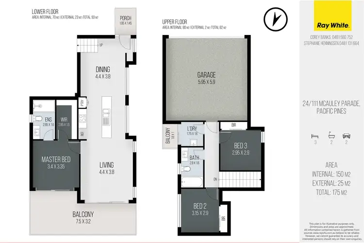 Floorplan of Homely villa listing, 24/111 Mcauley Parade, Pacific Pines QLD 4211