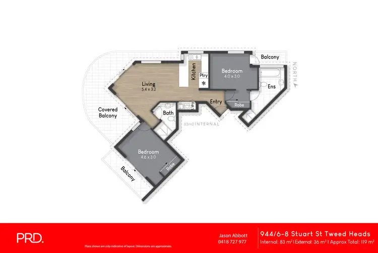 Floorplan of Homely unit listing, 944/6-8 Stuart Street, Tweed Heads NSW 2485