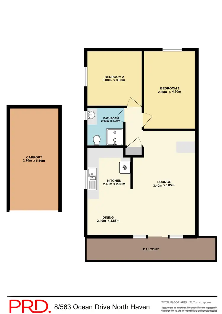 Floorplan of Homely unit listing, 8/563 Ocean Drive, North Haven NSW 2443