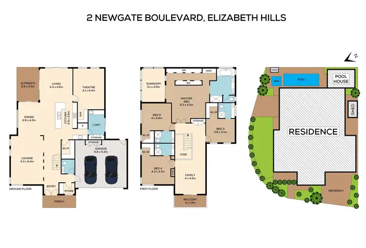 Floorplan of Homely house listing, 2 Newgate Boulevard, Elizabeth Hills NSW 2171