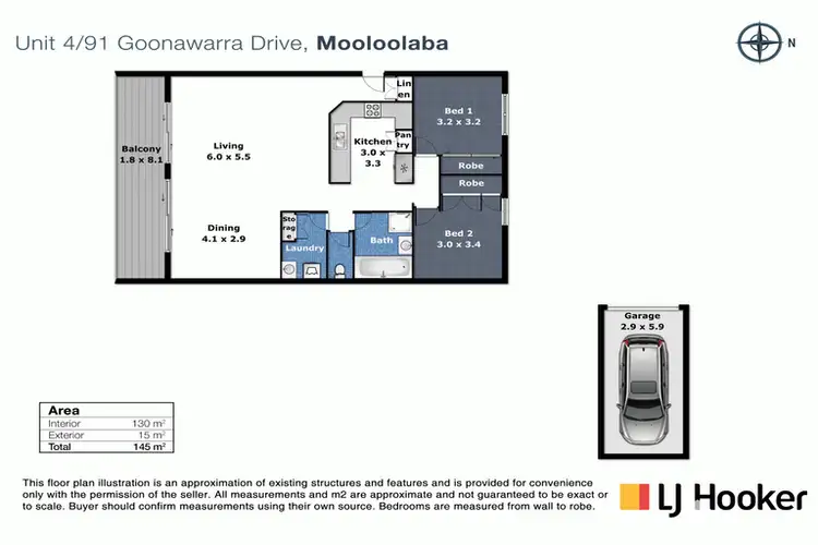Floorplan of Homely unit listing, 4/91 Goonawarra Drive, Mooloolaba QLD 4557