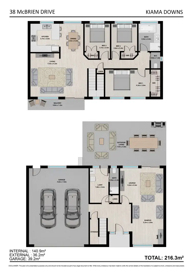 Floorplan of Homely house listing, 38 McBrien Drive, Kiama Downs NSW 2533