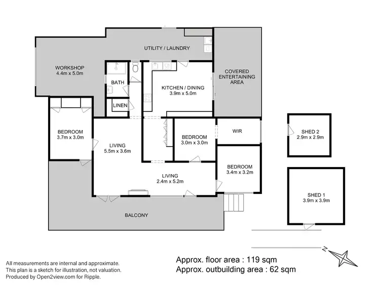 Floorplan of Homely house listing, 426 Howden Road, Howden TAS 7054