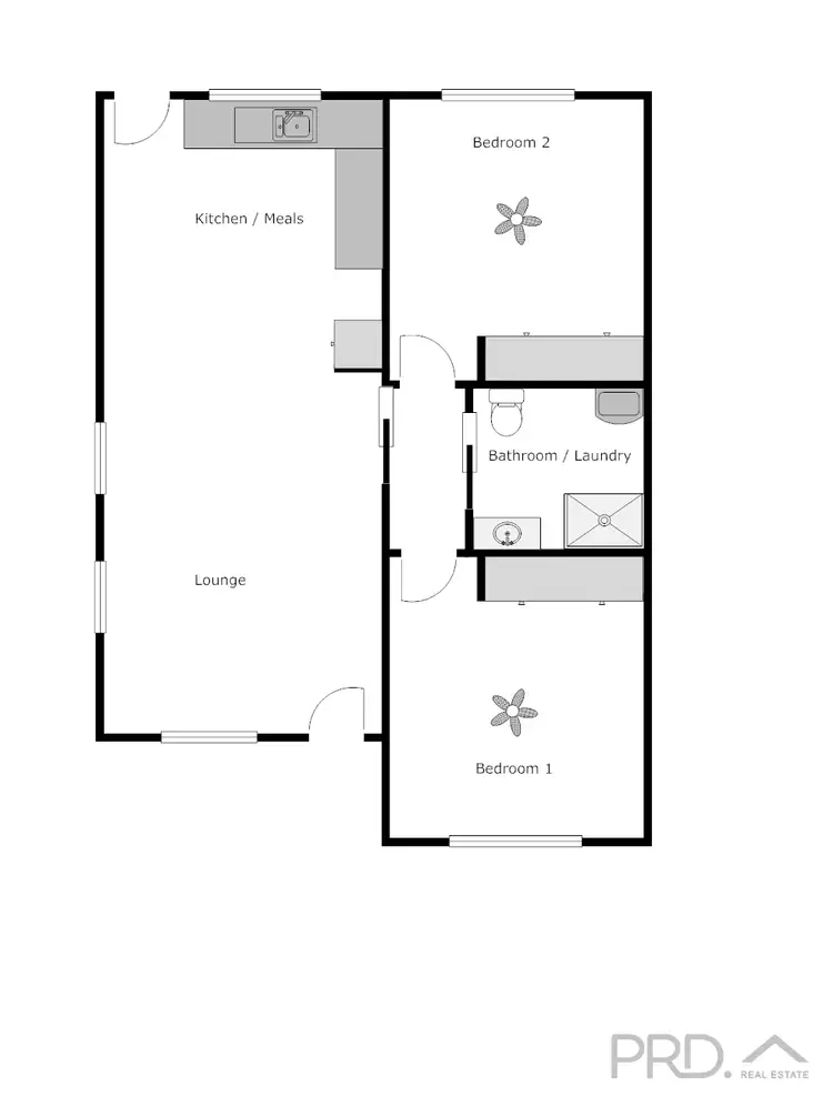 Floorplan of Homely unit listing, 1/646 Koorlong Avenue, Irymple VIC 3498