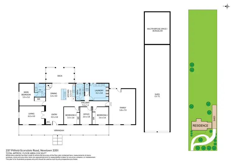Floorplan of Homely house listing, 237 Pitfield-Scarsdale Road, Newtown VIC 3351