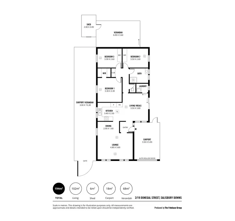 Floorplan of Homely house listing, 2/19 Donegal Street, Salisbury Downs SA 5108