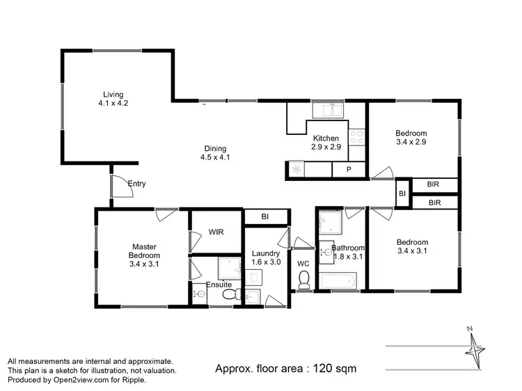 Floorplan of Homely house listing, 94 Menin Drive, Brighton TAS 7030