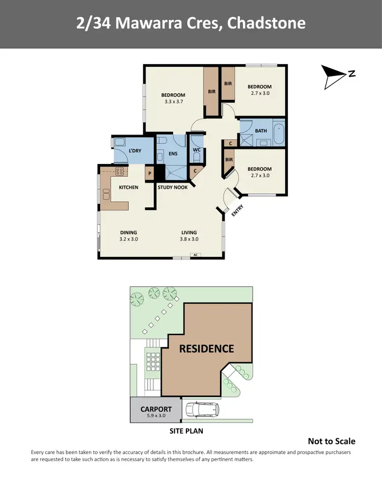Floorplan of Homely unit listing, 2/34 Mawarra Crescent, Chadstone VIC 3148