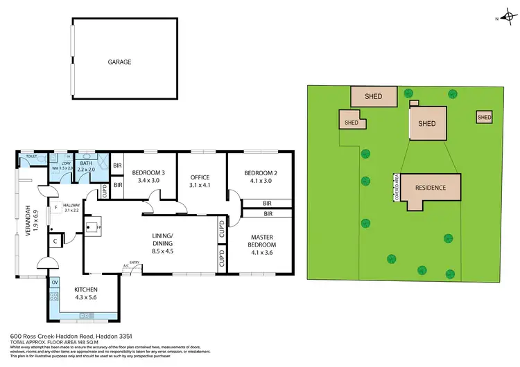 Floorplan of Homely house listing, 600 Ross Creek-Haddon Road, Haddon VIC 3351