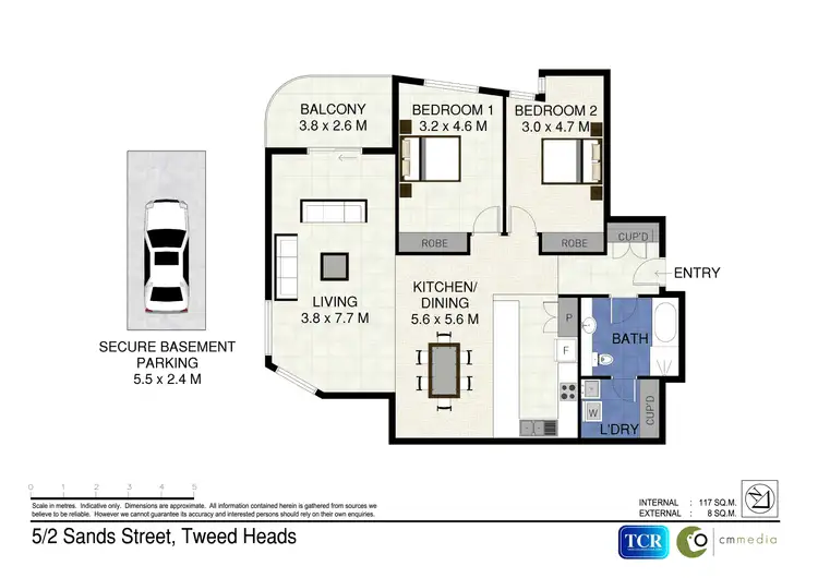 Floorplan of Homely apartment listing, 5/2-4 Sands Street, Tweed Heads NSW 2485