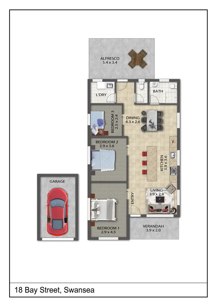 Floorplan of Homely house listing, 18 Bay Street, Swansea NSW 2281
