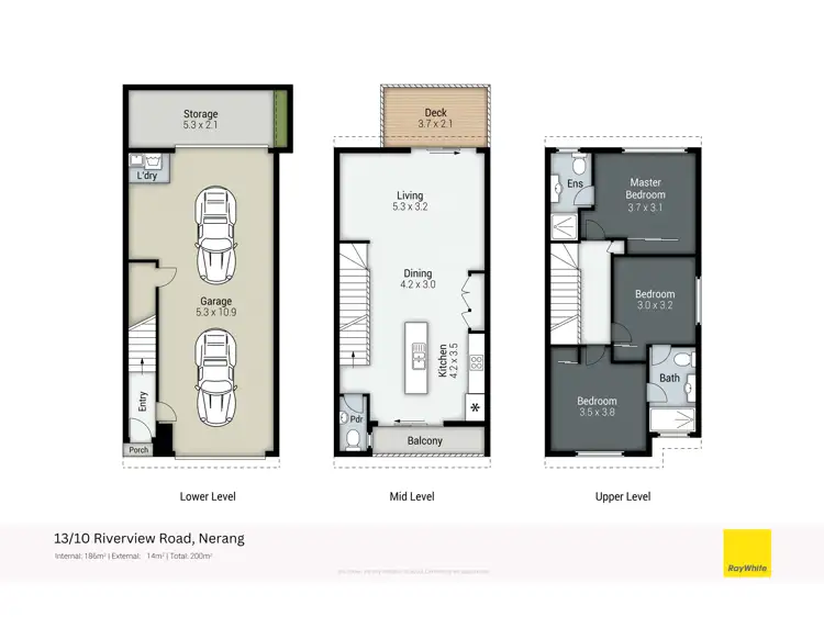 Floorplan of Homely townhouse listing, 13/10 Riverview Road, Nerang QLD 4211