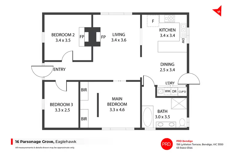 Floorplan of Homely house listing, 16 Parsonage Grove, Eaglehawk VIC 3556