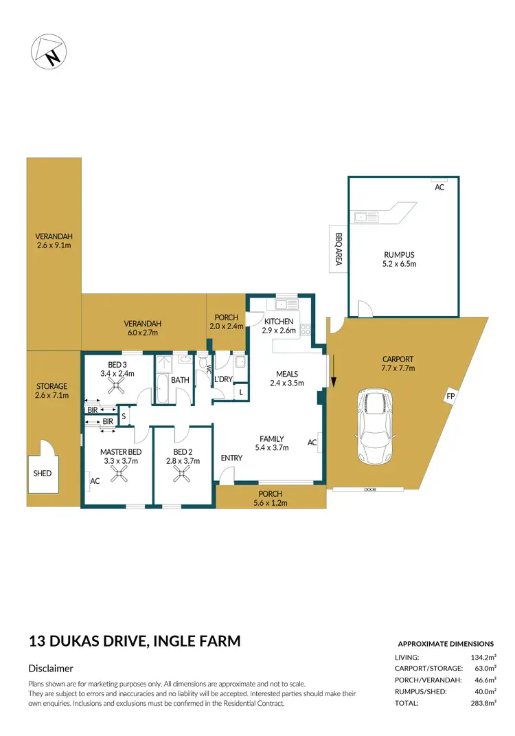 Floorplan of Homely house listing, 13 Dukas Drive, Ingle Farm SA 5098