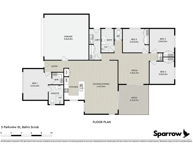 Floorplan of Homely house listing, 15 Parkview Street, Bahrs Scrub QLD 4207