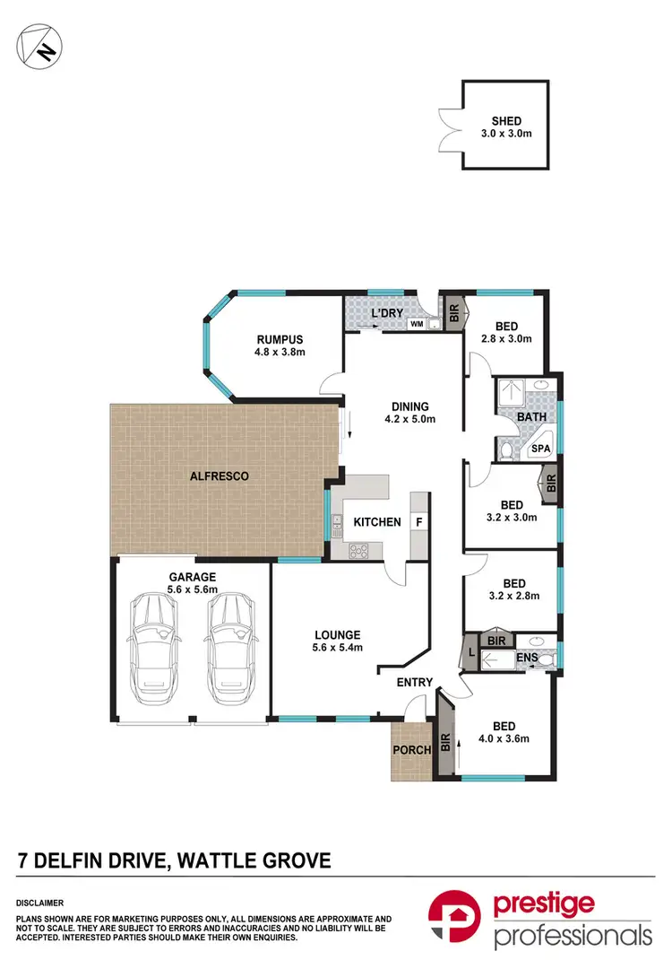 Floorplan of Homely house listing, 7 Delfin Drive, Wattle Grove NSW 2173