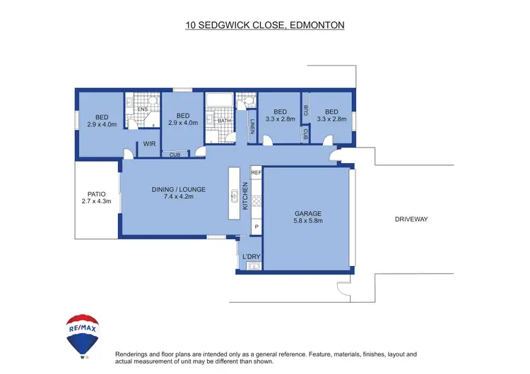Floorplan of Homely house listing, 10 Sedgwick Close, Edmonton QLD 4869