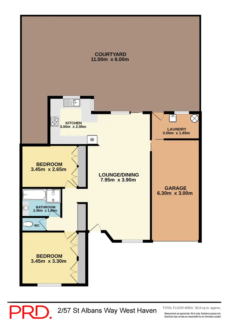 Floorplan of Homely villa listing, 2/57 St Albans Way, West Haven NSW 2443