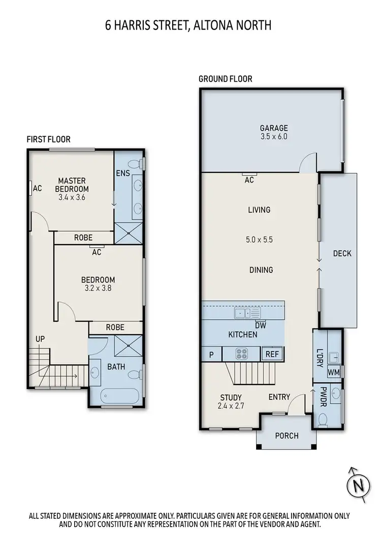 Floorplan of Homely townhouse listing, 6 Harris Street, Altona North VIC 3025