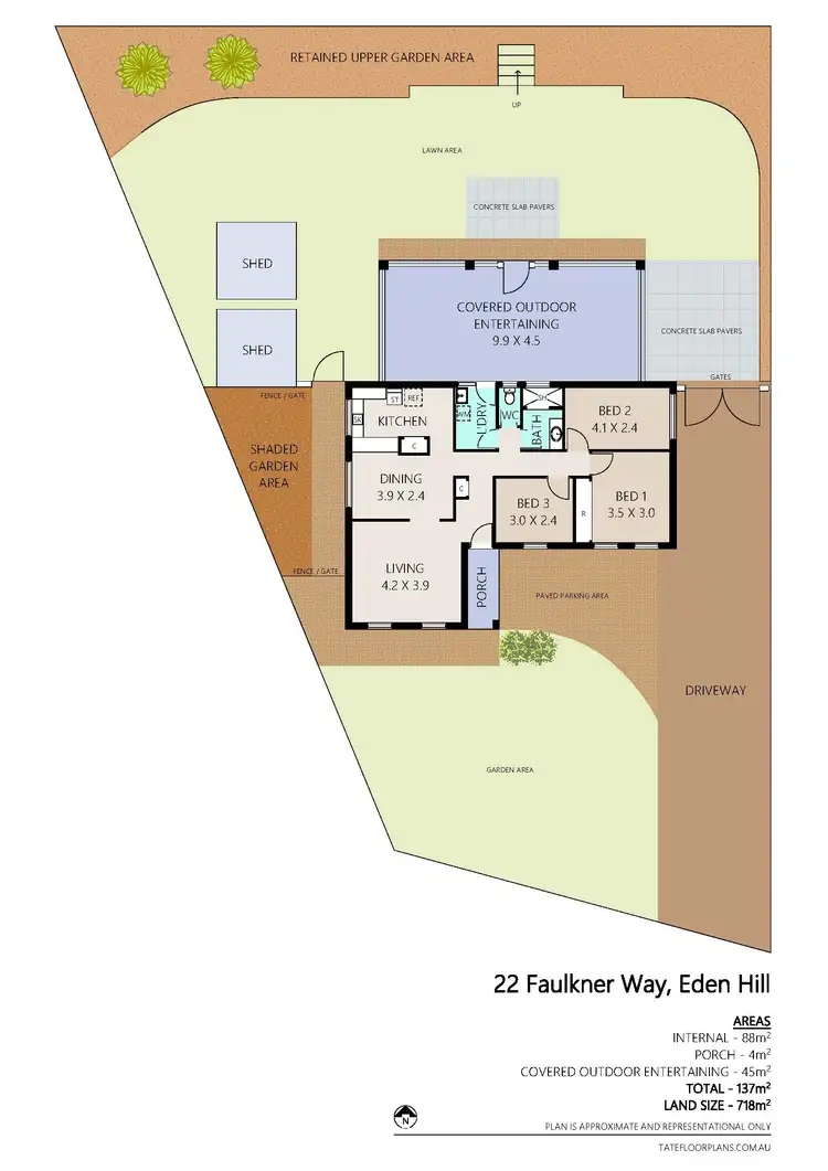 Floorplan of Homely house listing, 22 Faulkner Way, Eden Hill WA 6054