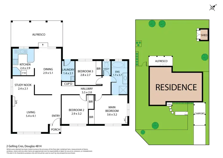 Floorplan of Homely house listing, 2 Gelling Crescent, Douglas QLD 4814