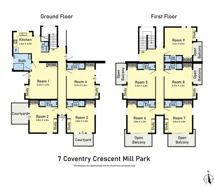 Floorplan of Homely block of units listing, 7 Coventry Crescent, Mill Park VIC 3082