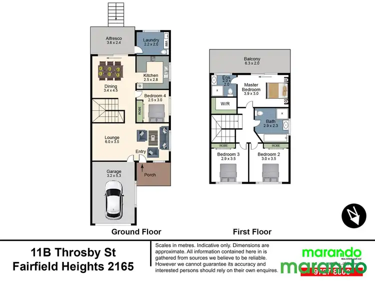 Floorplan of Homely semi-detached listing, 11B Throsby Street, Fairfield Heights NSW 2165